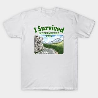 I Survived Independence Pass, Colorado T-Shirt